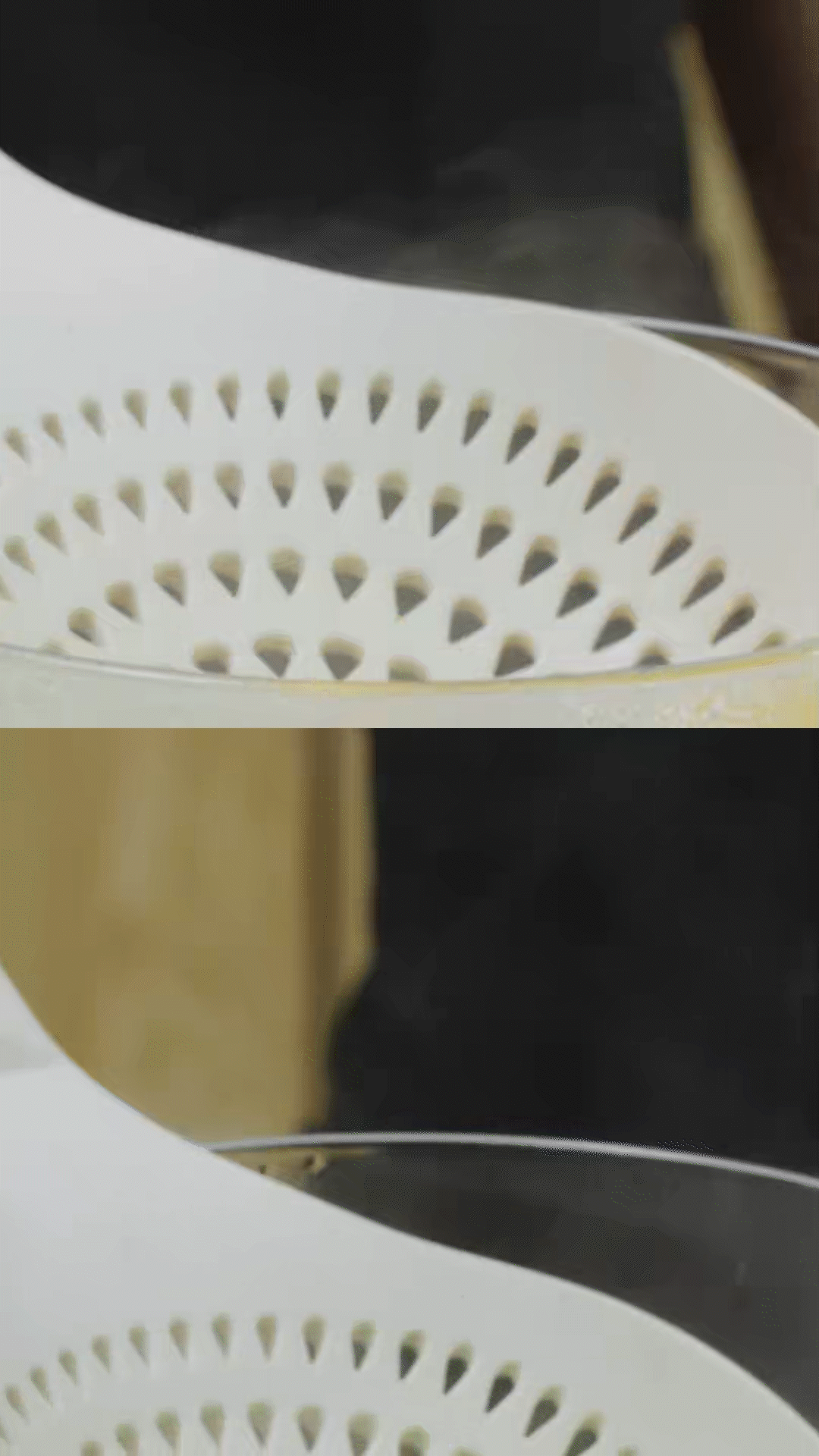 玉米筍對半切開、口蘑切片、豌豆去殼
